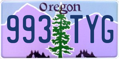 OR license plate 993TYG