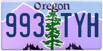 OR license plate 993TYH