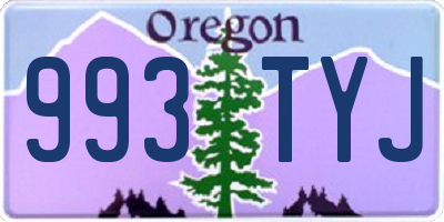 OR license plate 993TYJ