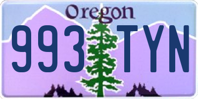 OR license plate 993TYN