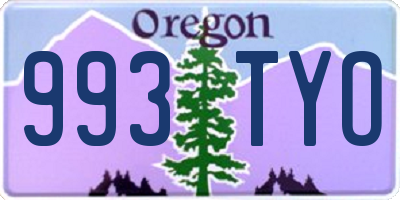 OR license plate 993TYO