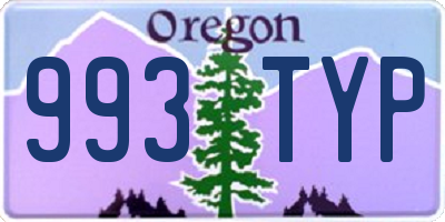 OR license plate 993TYP