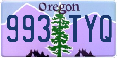 OR license plate 993TYQ