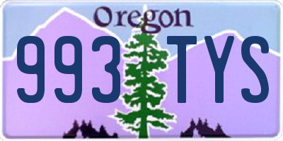 OR license plate 993TYS