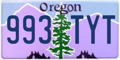 OR license plate 993TYT