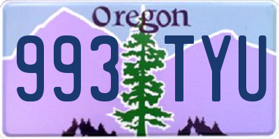 OR license plate 993TYU
