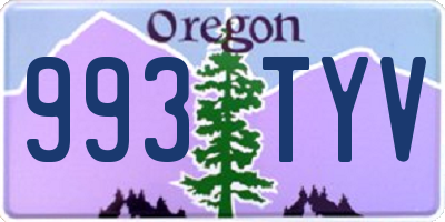 OR license plate 993TYV