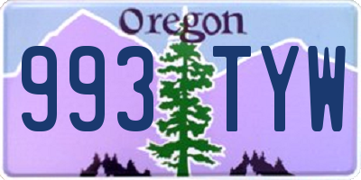 OR license plate 993TYW