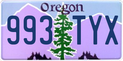 OR license plate 993TYX