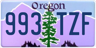 OR license plate 993TZF