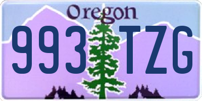OR license plate 993TZG