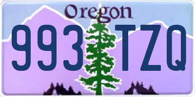 OR license plate 993TZQ