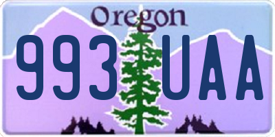 OR license plate 993UAA