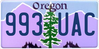 OR license plate 993UAC