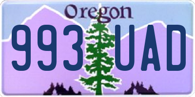 OR license plate 993UAD