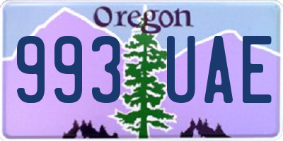 OR license plate 993UAE