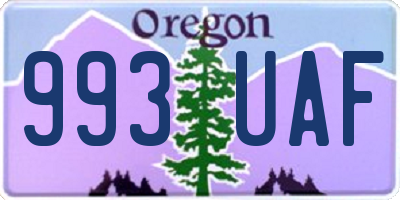 OR license plate 993UAF