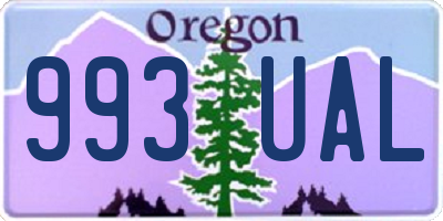 OR license plate 993UAL