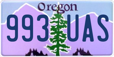 OR license plate 993UAS