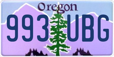OR license plate 993UBG