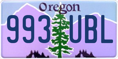 OR license plate 993UBL