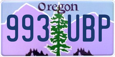 OR license plate 993UBP