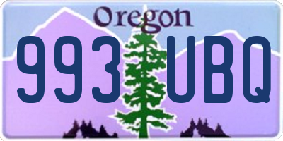 OR license plate 993UBQ