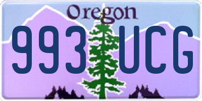 OR license plate 993UCG