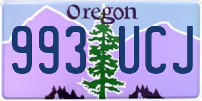 OR license plate 993UCJ
