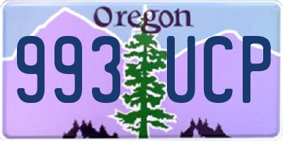 OR license plate 993UCP