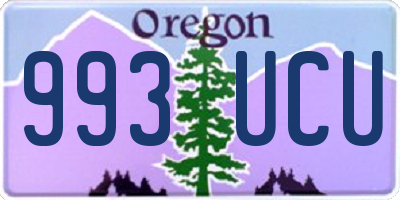 OR license plate 993UCU