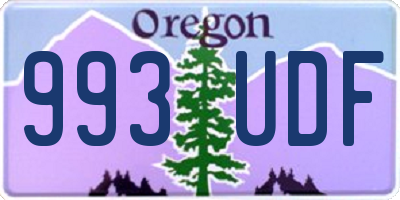 OR license plate 993UDF