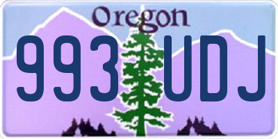 OR license plate 993UDJ