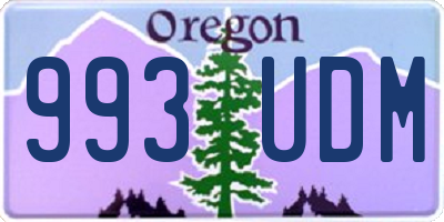 OR license plate 993UDM