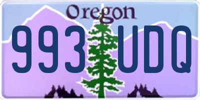 OR license plate 993UDQ