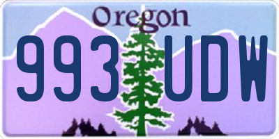 OR license plate 993UDW