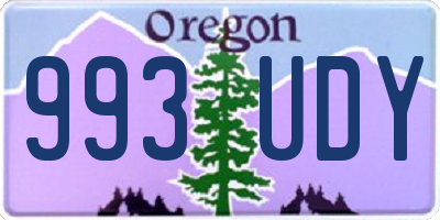 OR license plate 993UDY