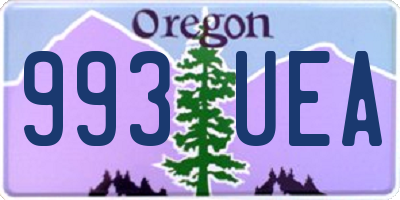 OR license plate 993UEA