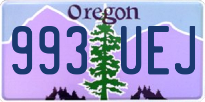 OR license plate 993UEJ