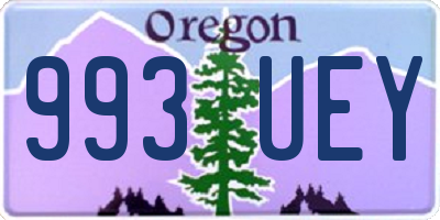 OR license plate 993UEY