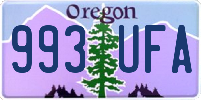 OR license plate 993UFA