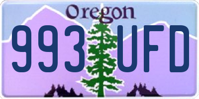 OR license plate 993UFD