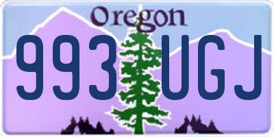 OR license plate 993UGJ