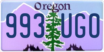 OR license plate 993UGO