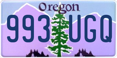 OR license plate 993UGQ