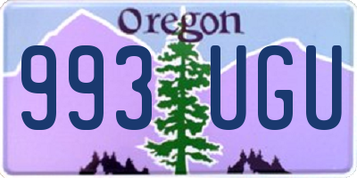 OR license plate 993UGU