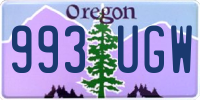 OR license plate 993UGW
