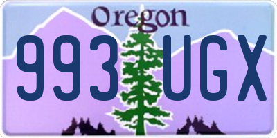 OR license plate 993UGX