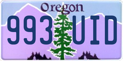 OR license plate 993UID