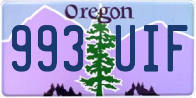 OR license plate 993UIF